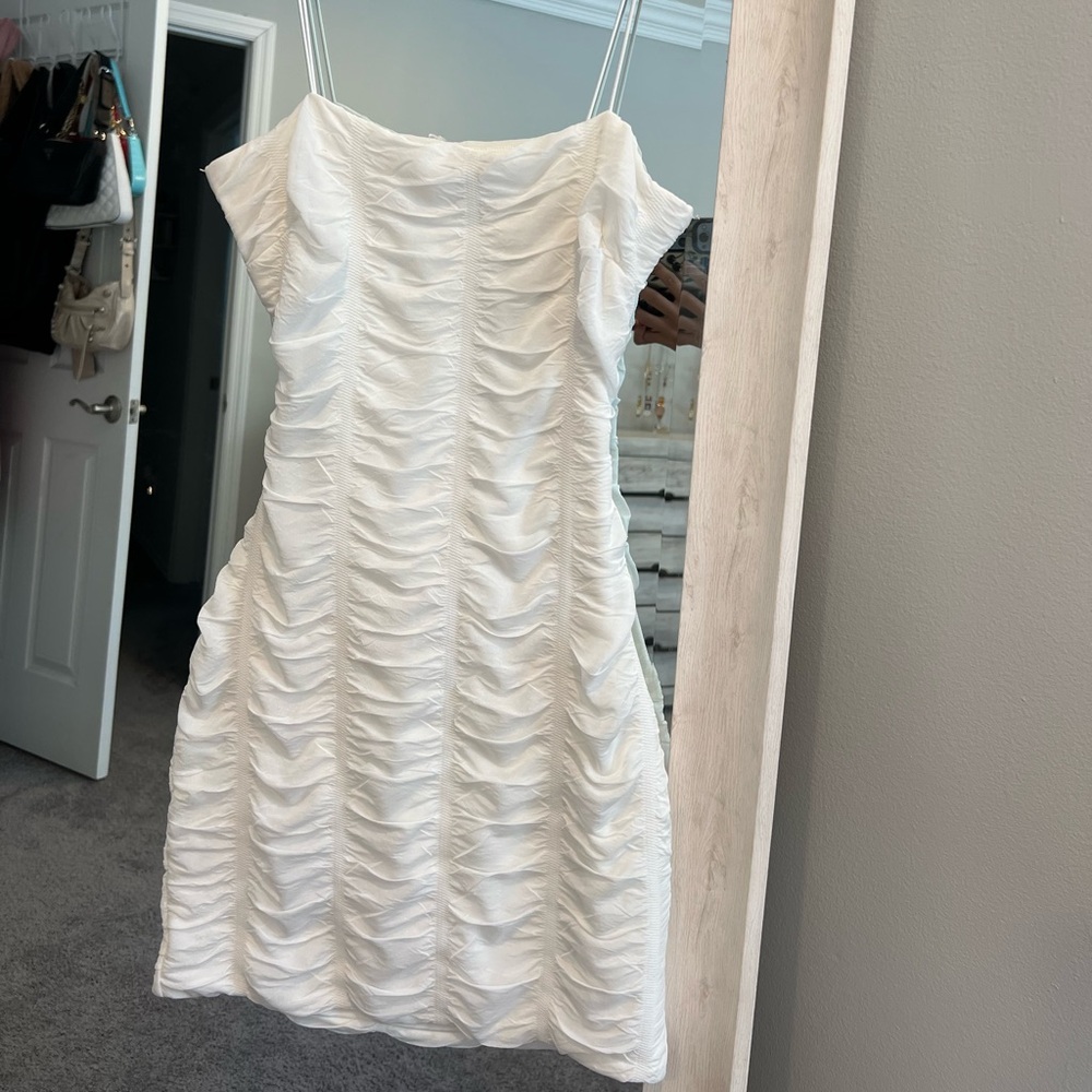 White mini dress